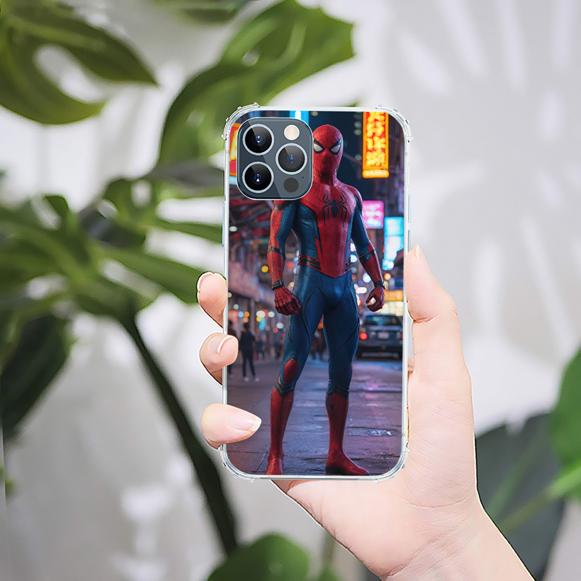 （画像用） Spider Man スパイダーマン 【iPhone 12シリーズ対応】透明スマホケース（クリアソフトケース）